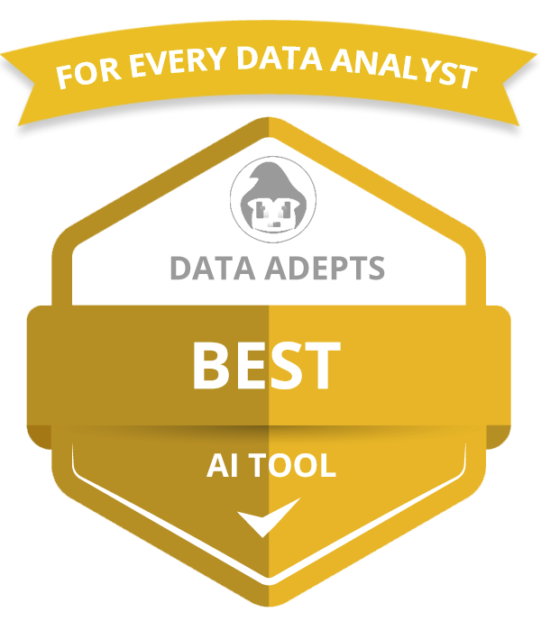 DataAdepts' winnner in Top 10 AI tools for every data analyst